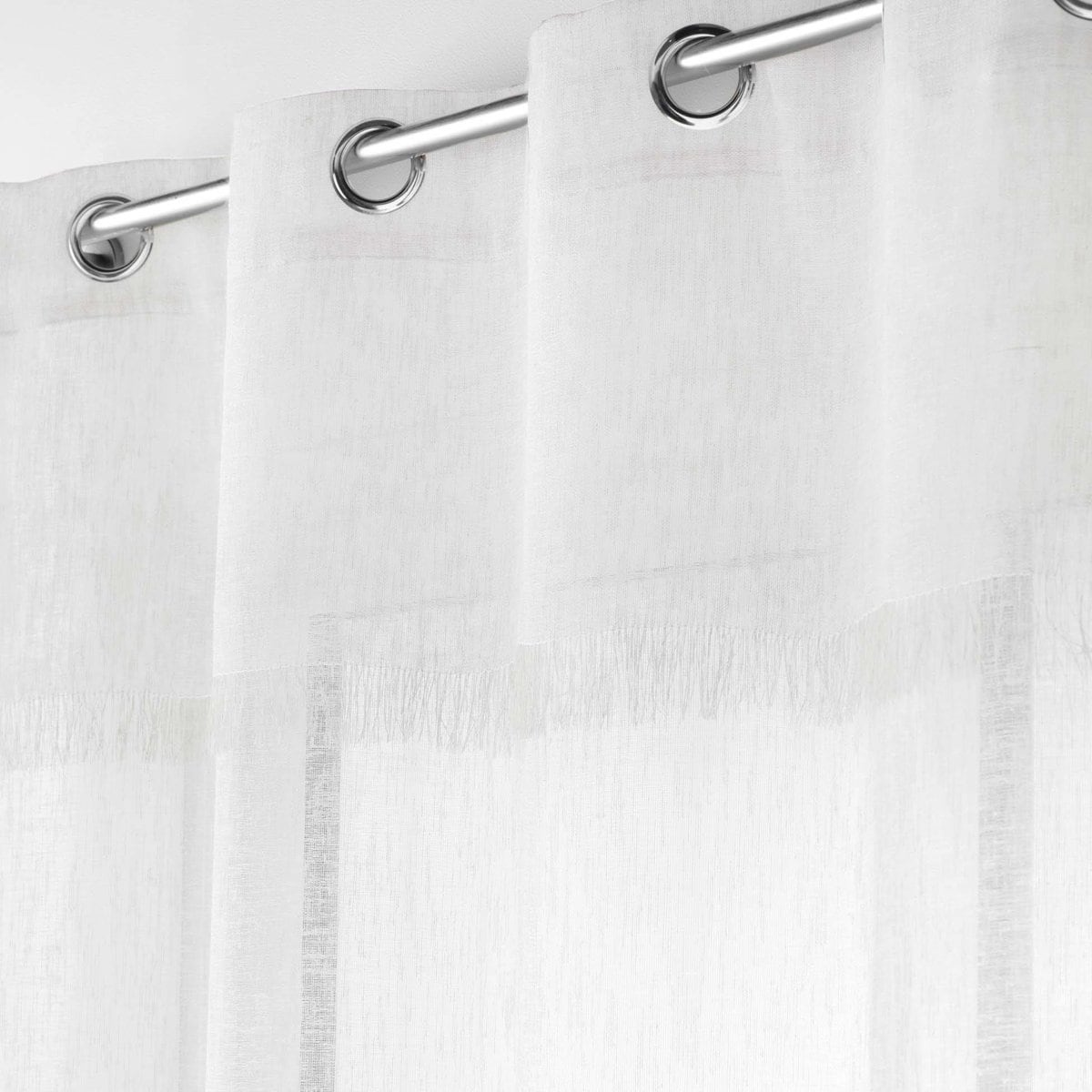 Firanka na przelotkach z frędzlami ELEANIA, 140 x 240 cm