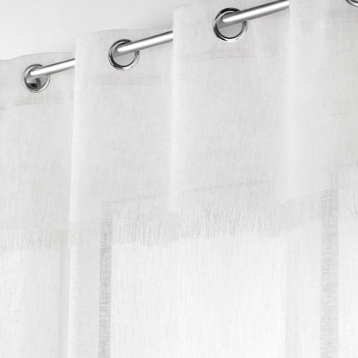 Firanka na przelotkach z frędzlami ELEANIA, 140 x 240 cm