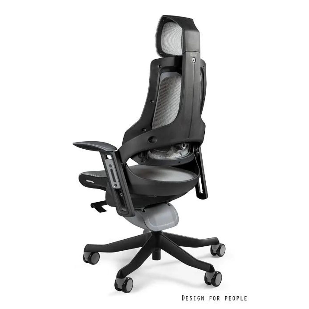 Fotel biurowy WAU czarny/szary siatka