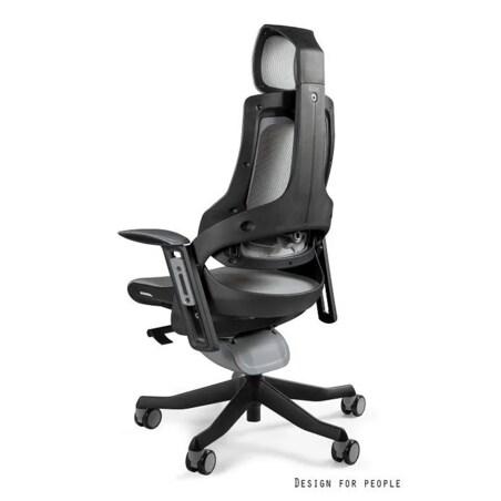 Fotel biurowy WAU czarny/szary siatka