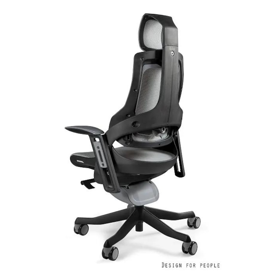 Fotel biurowy WAU czarny/szary siatka