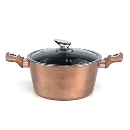 Garnek 6L z pokrywką 28cm miedziany BerlingerHaus BH-1516