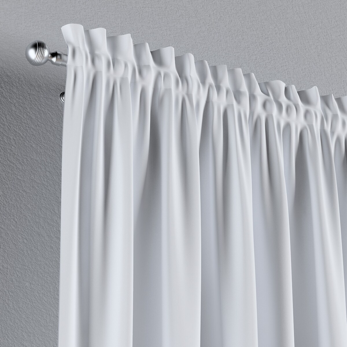 Zasłona na kanale z grzywką 1 szt. 130x245 biały