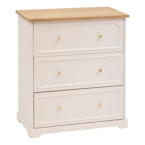 Komoda z 3 szufladami MOHEA, 72 x 39 x 81 cm, beżowa