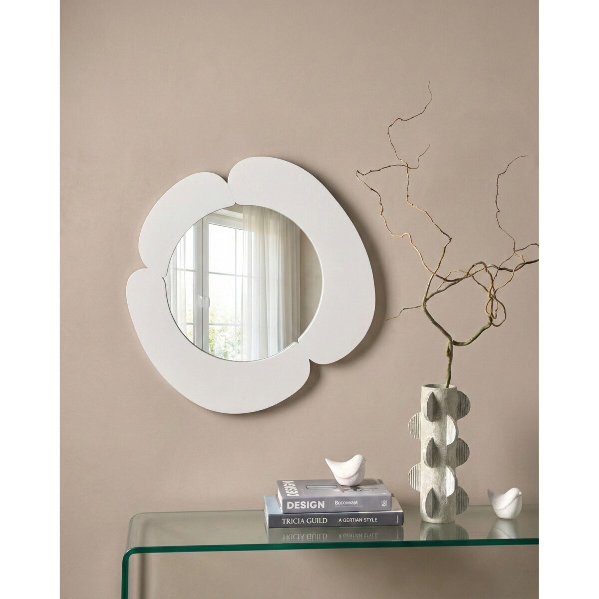 Lustro ścienne ATIK 50 cm 50 cm Biały