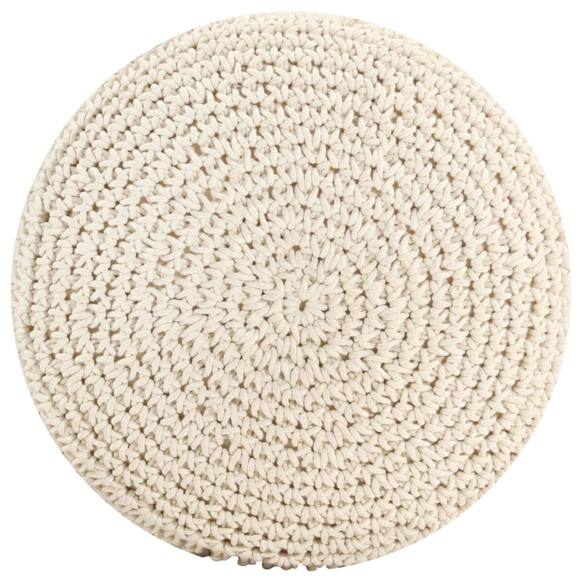 vidaXL Ręcznie robiony puf z makramy, 45 x 30 cm, bawełna