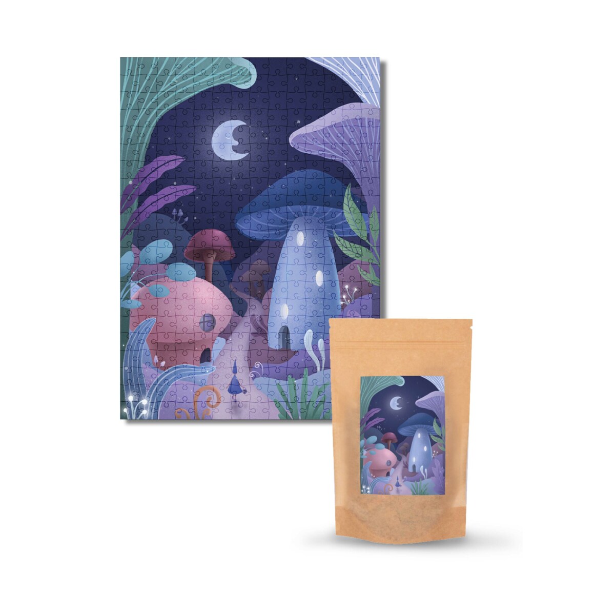 Muno Puzzle "Sen z Powiek" by Małgorzata Zych Puzzle 300 el. dla dzieci w eco woreczku