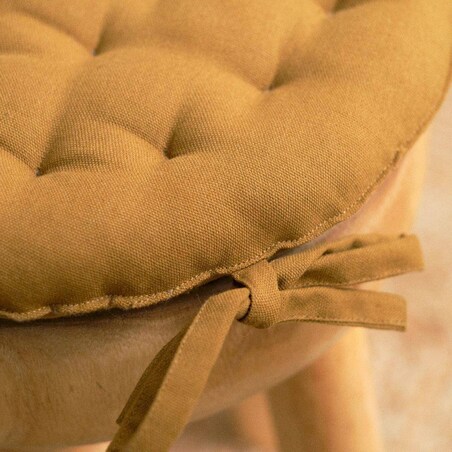 Poduszka na krzesło okrągła Secession, bawełniana, Ø 40 cm