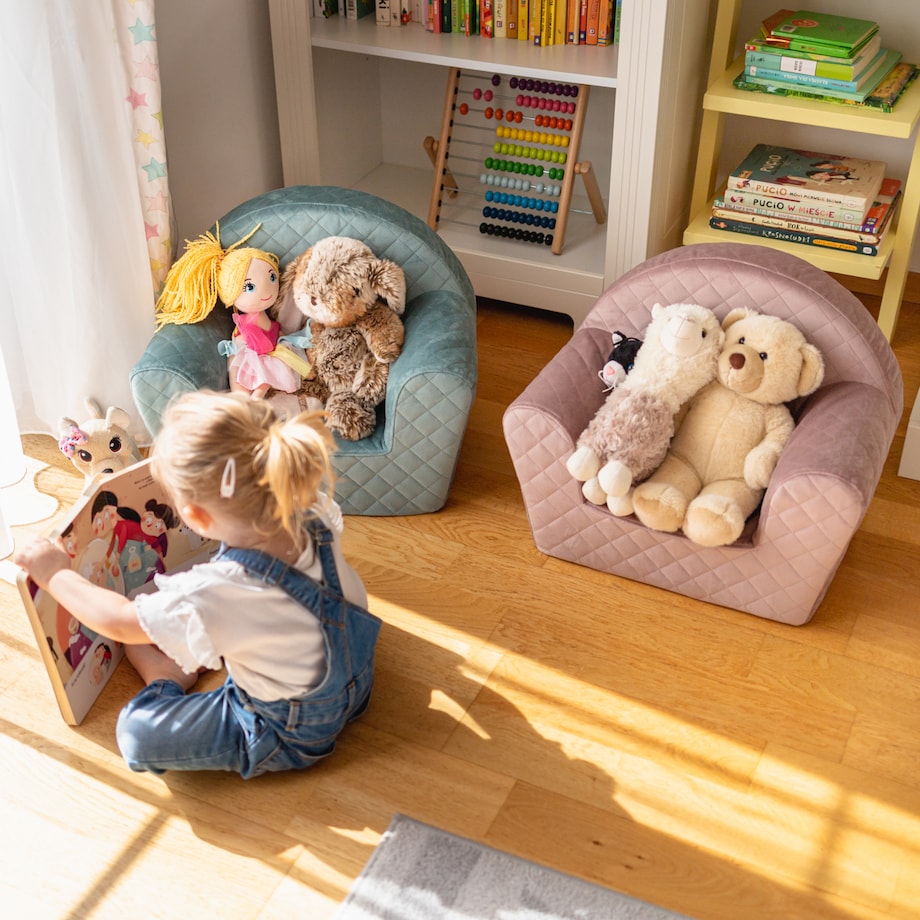 Fotelik Mati, srebrzysty szary, 52 x 34 x 41,5 cm, Posh Velvet