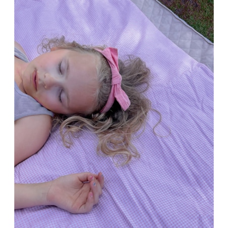 Kratka Vichy Pink – Koc piknikowy XXL – mata piknikowa 180×160 cm