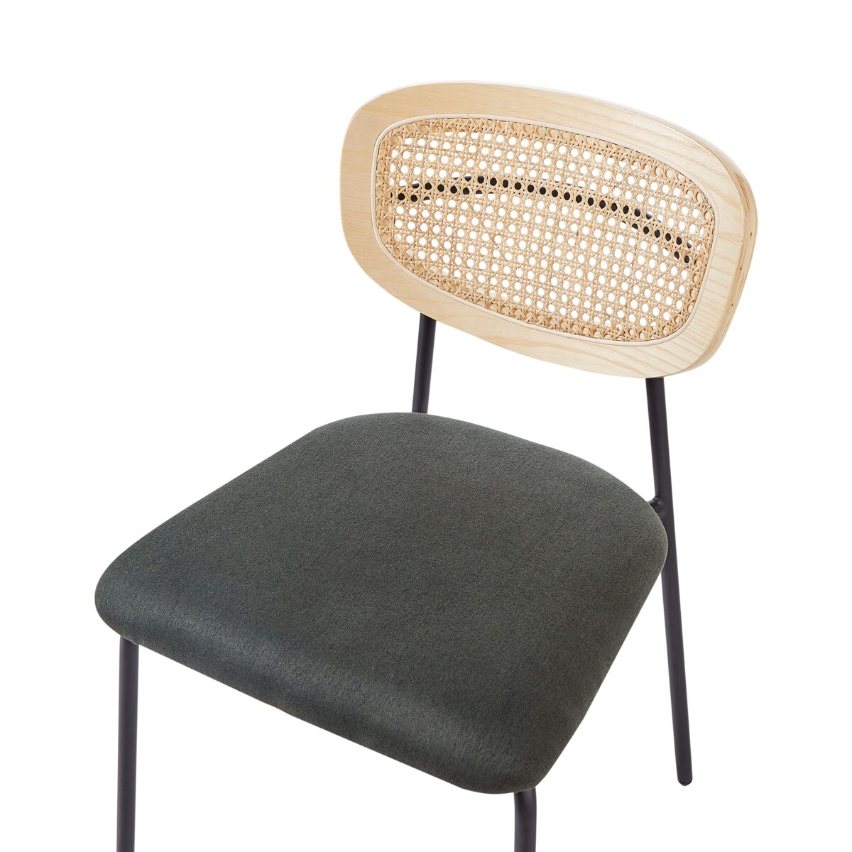 Krzesło do jadalni Zestaw 2 Ciemnozielony MAYETTA