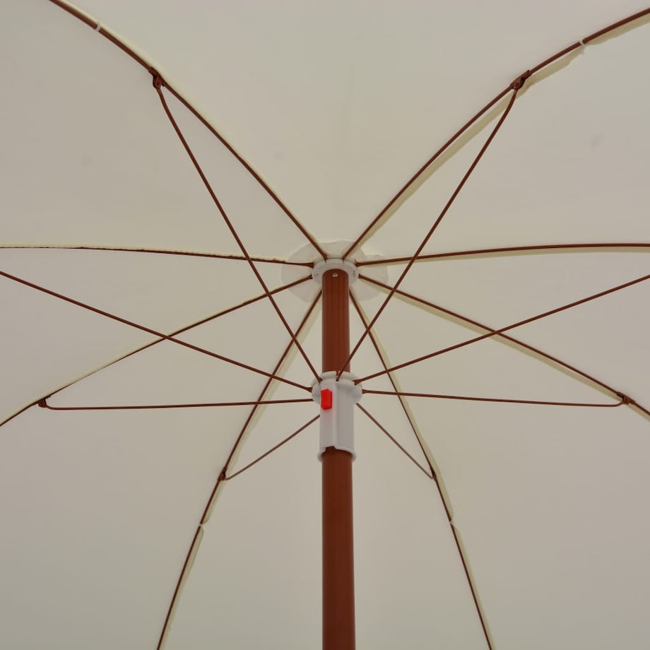 vidaXL Parasol ogrodowy na stalowym słupku, 240 cm, piaskowy