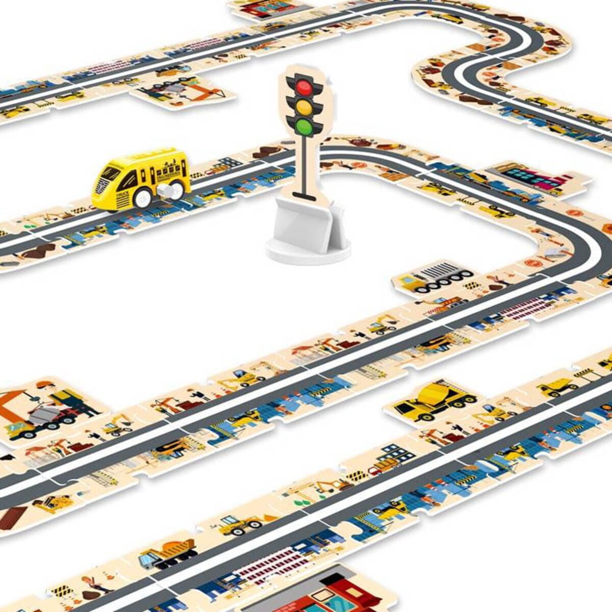 Droga - tor dla samochodów Budowa - Puzzle 44 elementy