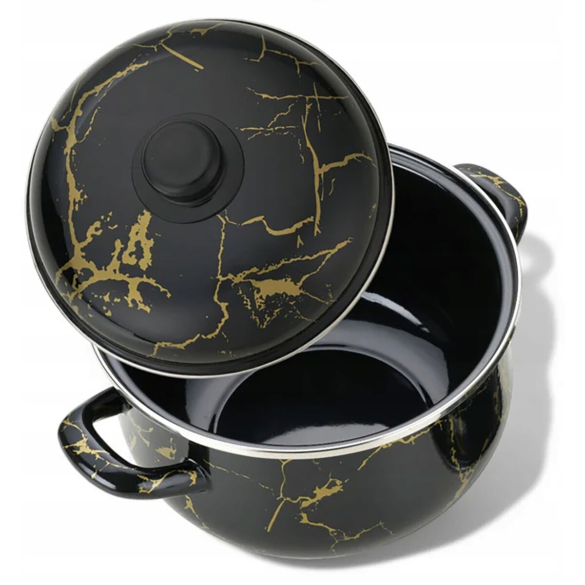 Zestaw 10-Częściowy Emaliowanych Garnków Do Gotowania Na Gaz I Indukcję