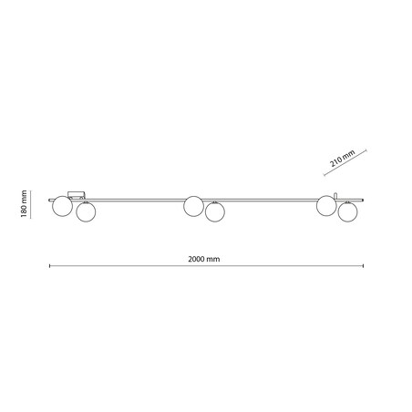 Lampa sufitowa kule na listwie IMELO Czarna 11479 TK Lighting