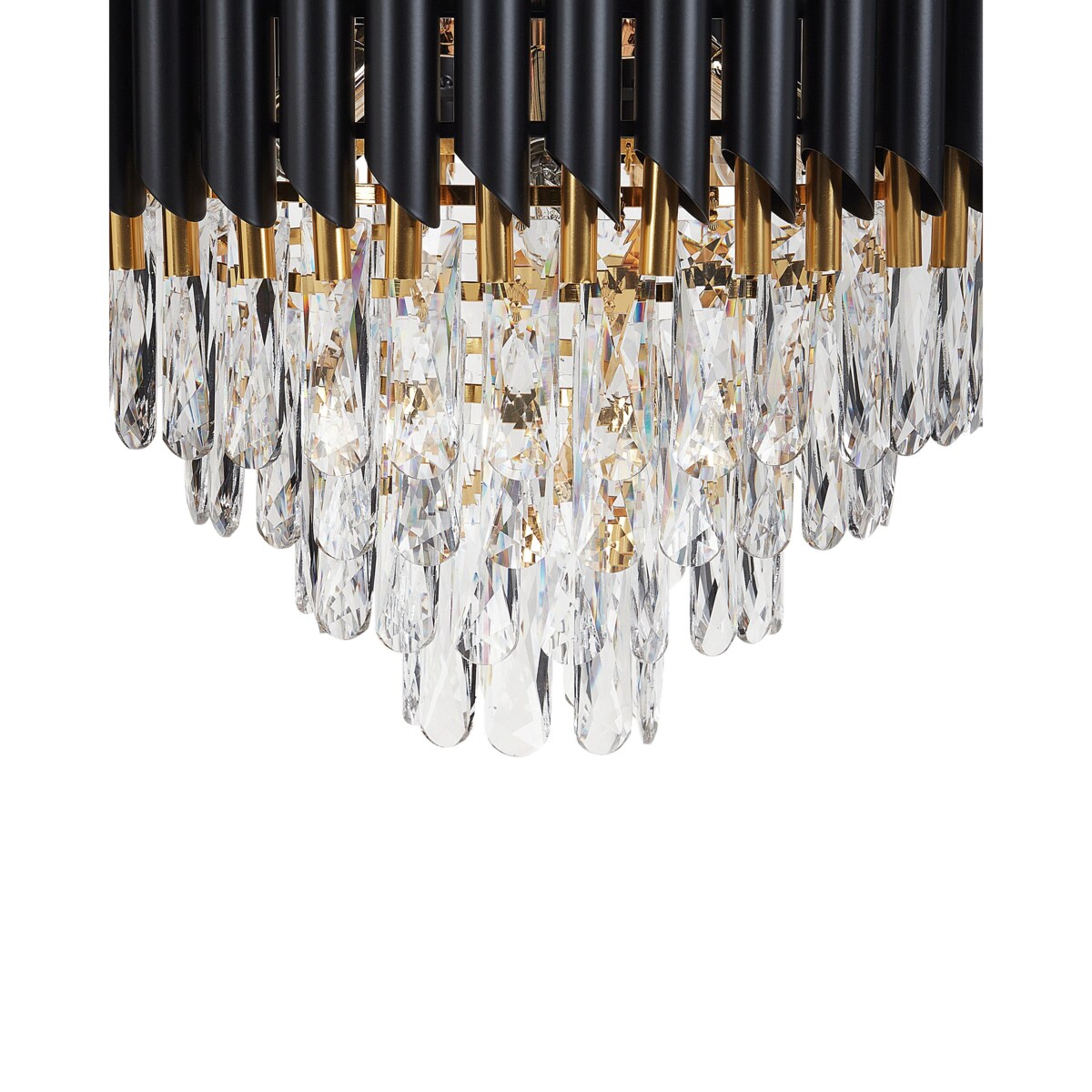 Żyrandol z kryształkami złoty ABELLAS