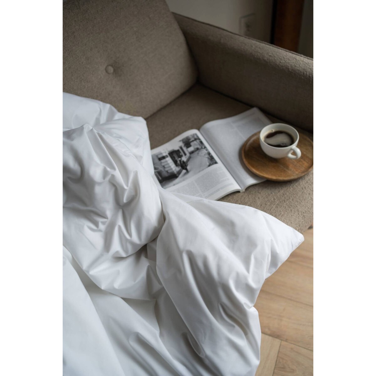 Pościel perkalowa pure white 160/200 + 2 x 50/60 cm