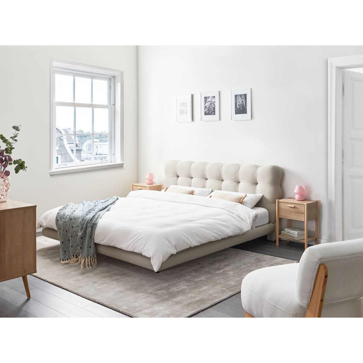 Łóżko SOULISSE 180 x 200 cm Beżowy