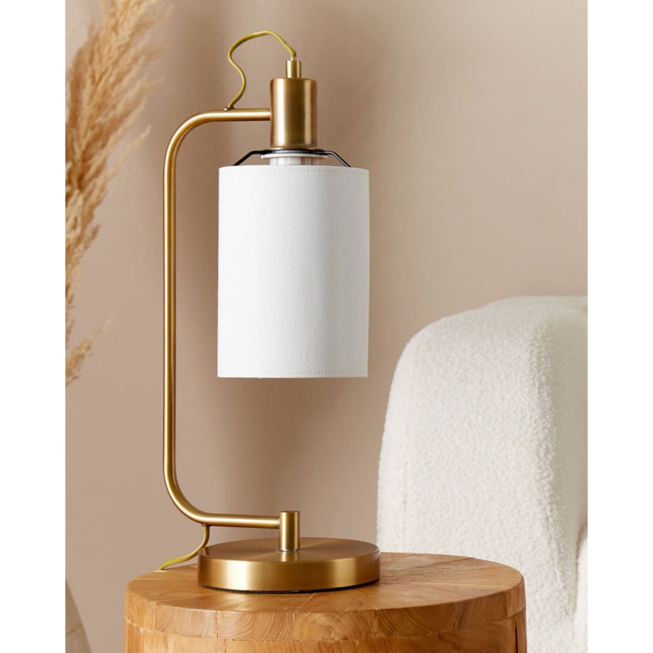 Lampa stołowa metalowa miedziana LIBERIA