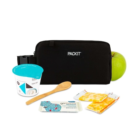 Torba termiczna na jedzenie z uchwytem – mała torba termoizolacyjna na lunch 340 ml czarna, PACKIT