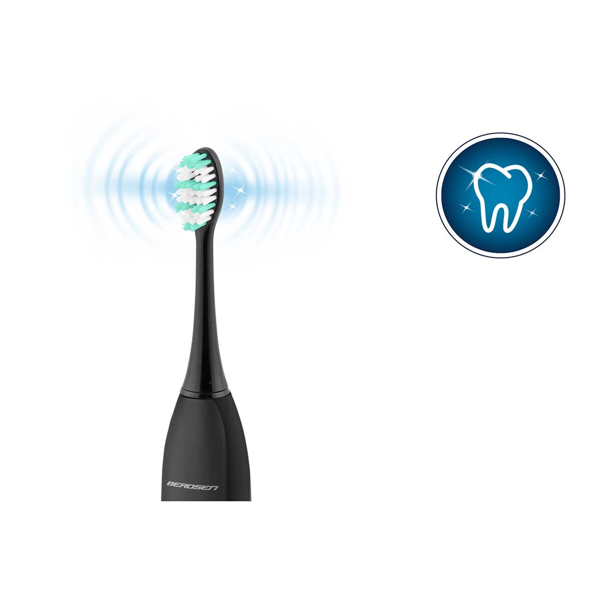 Szczoteczka soniczna do zębów Berdsen Sonica B3 czarny + etui 5163-5191