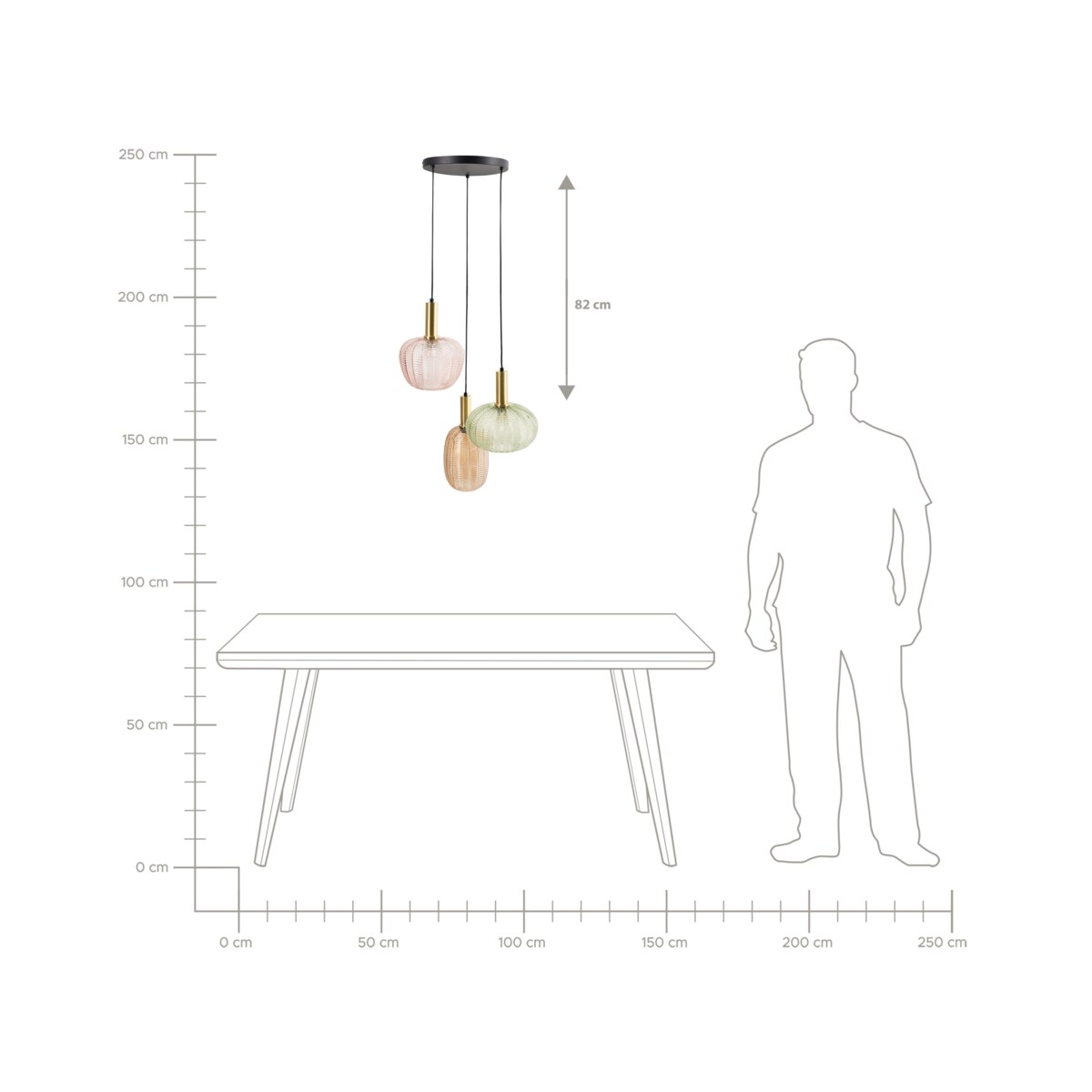 Lampa wisząca NJORO Metal Kolorowy