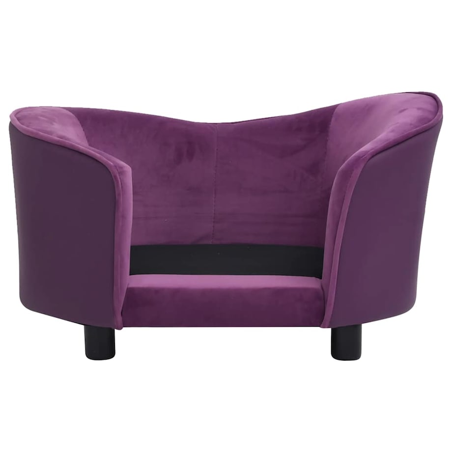 vidaXL Sofa dla psa, burgundowa, 69x49x40 cm, plusz i sztuczna skóra