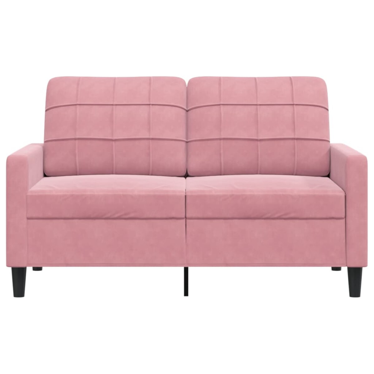 vidaXL Sofa 2-osobowa, różowy, 120 cm, tapicerowana aksamitem