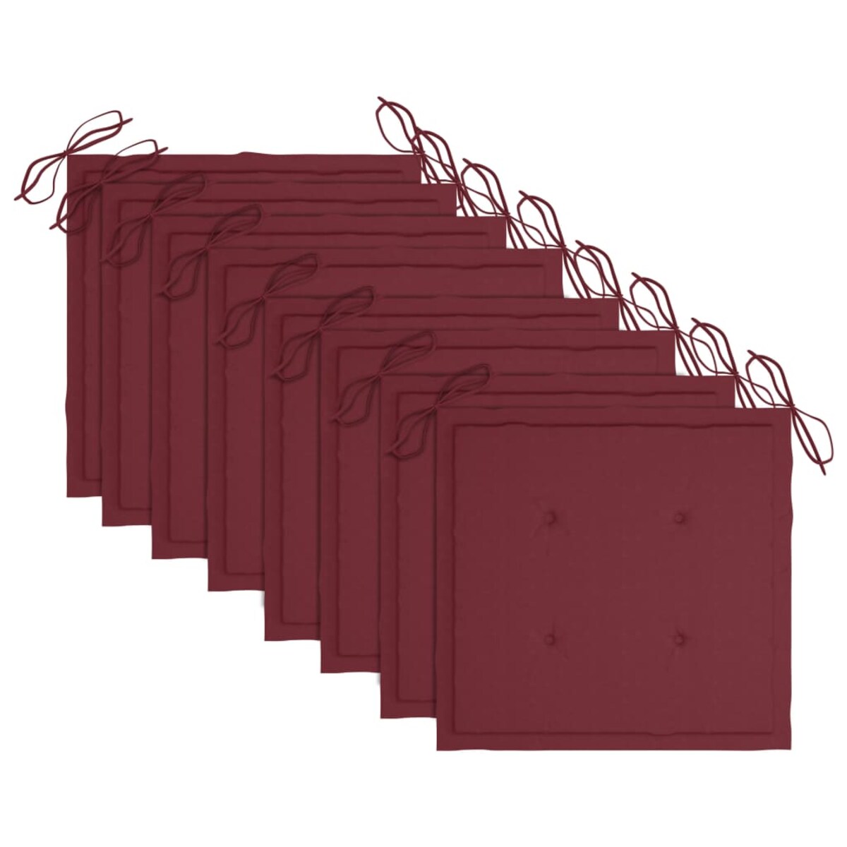 vidaXL Sztaplowane krzesła ogrodowe z poduszkami, 8 szt., tekowe