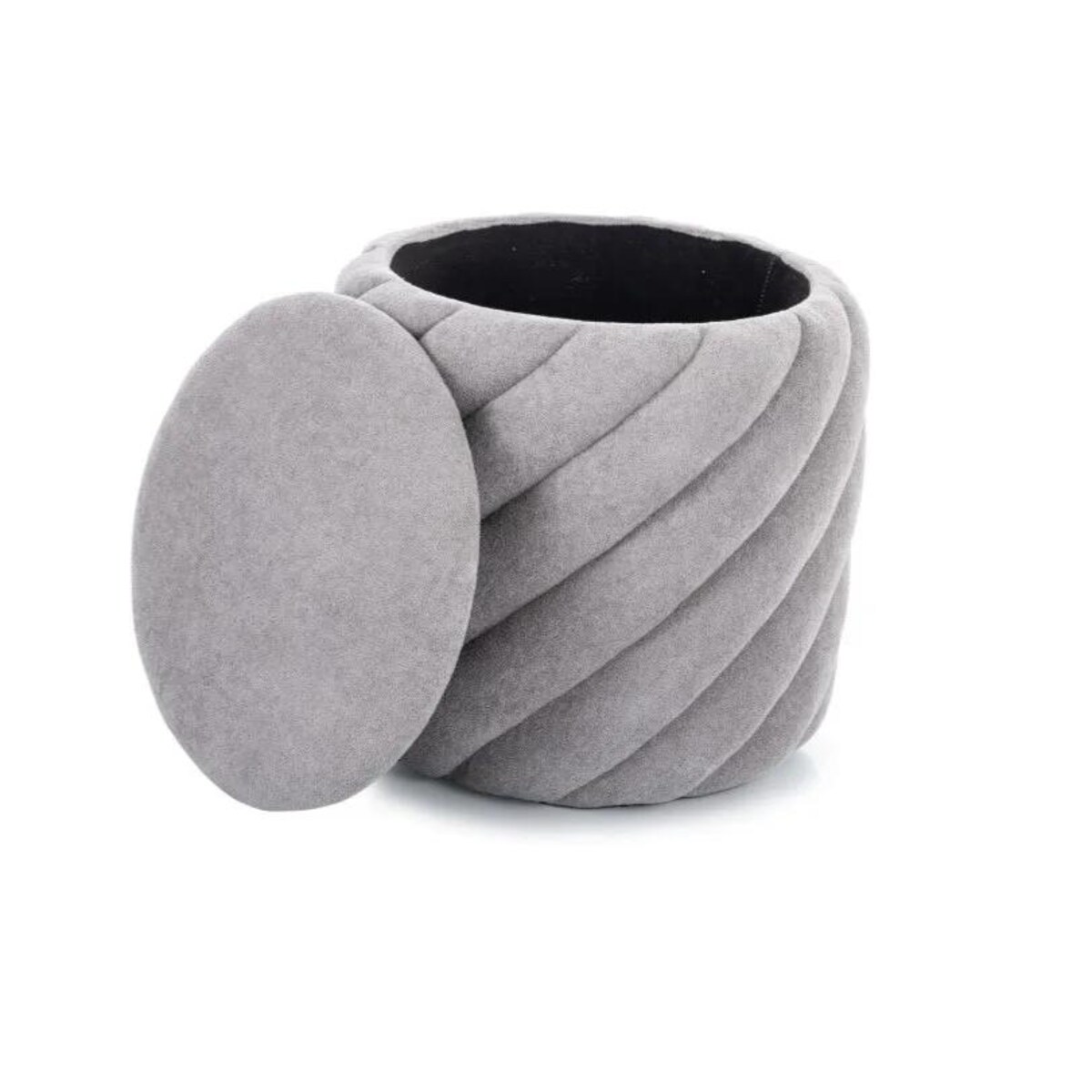 Pufa PELARO ze schowkiem jasnoszara