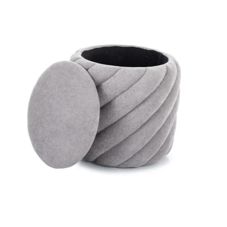 Pufa PELARO ze schowkiem jasnoszara