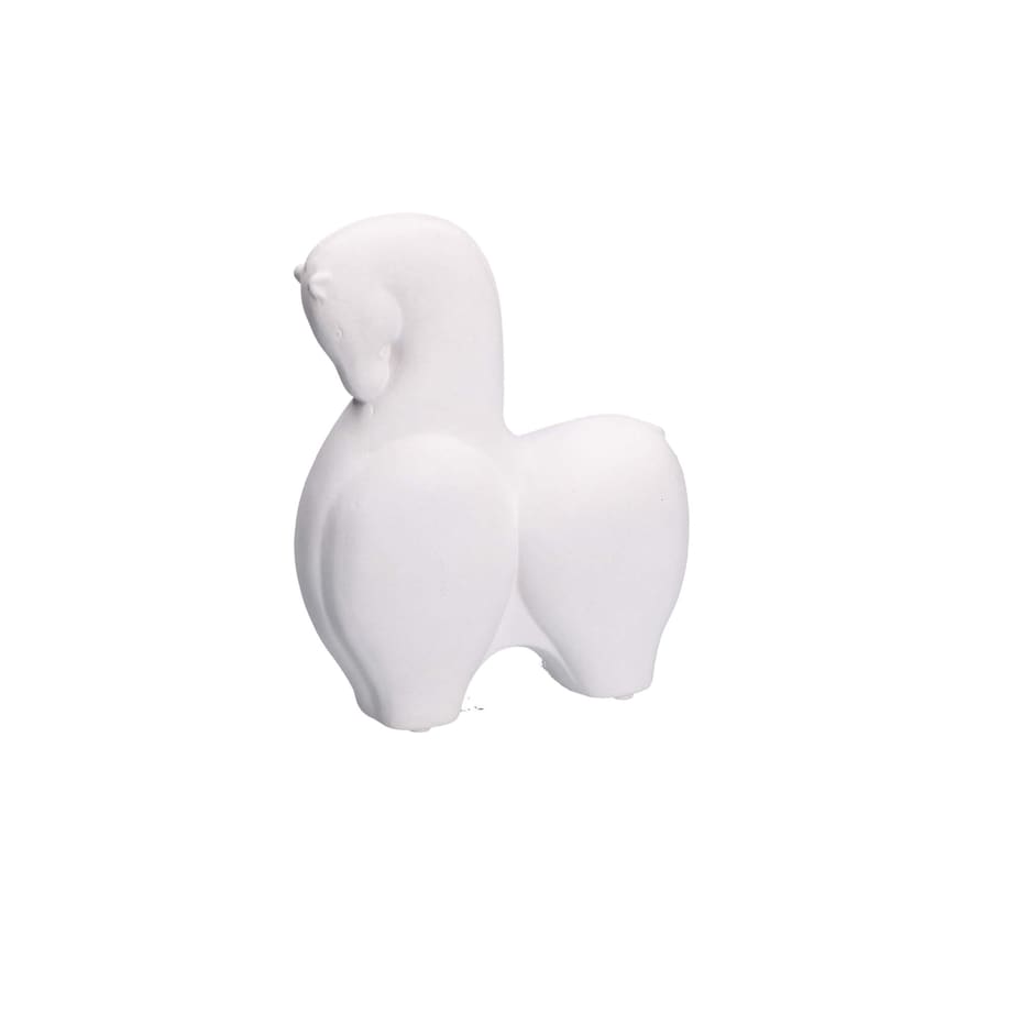 Figurka dekoracyjna w kształcie konia Noinonnitriamo - Biały, 23 x 18 cm