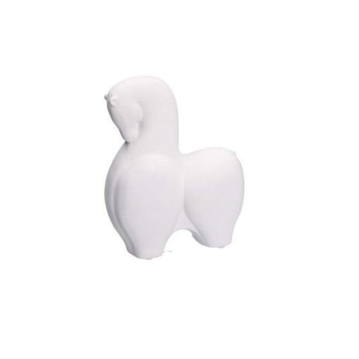 Figurka dekoracyjna w kształcie konia Noinonnitriamo - Biały, 23 x 18 cm