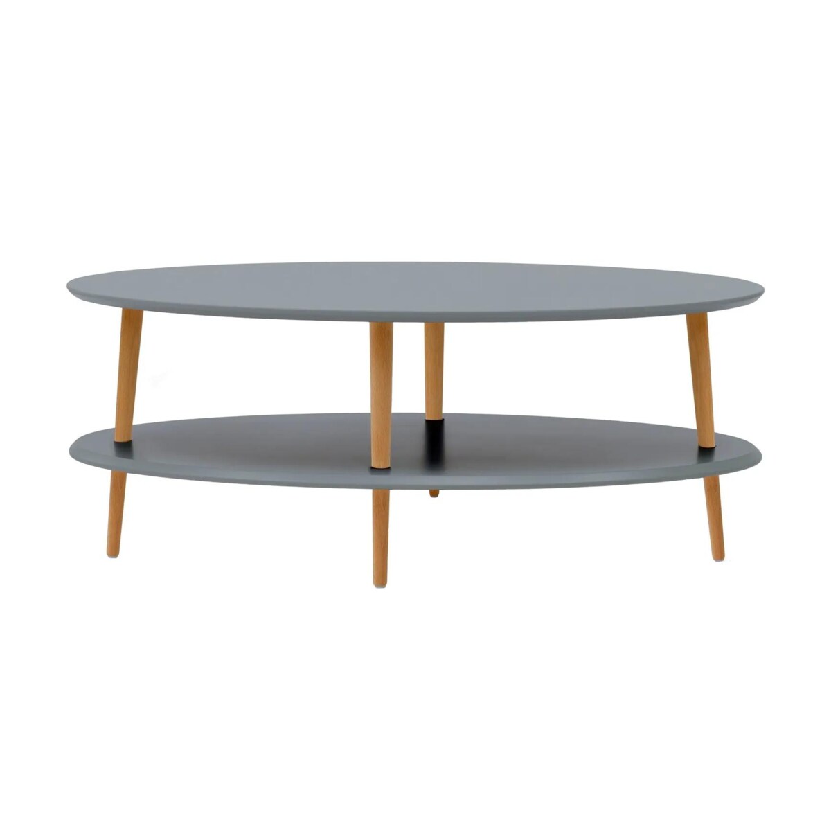 Ława owalna OVO LOW 110x70 ciemnoszara