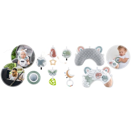 Mata edukacyjna interaktywna Lew dla niemowląt dwustronna składana XXL 5w1 Nukido