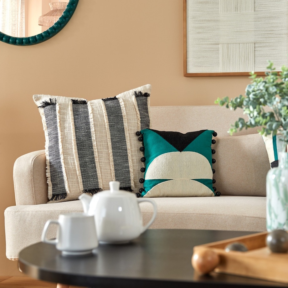 Poduszka dekoracyjna z frędzlami Malakite 50x50 cm