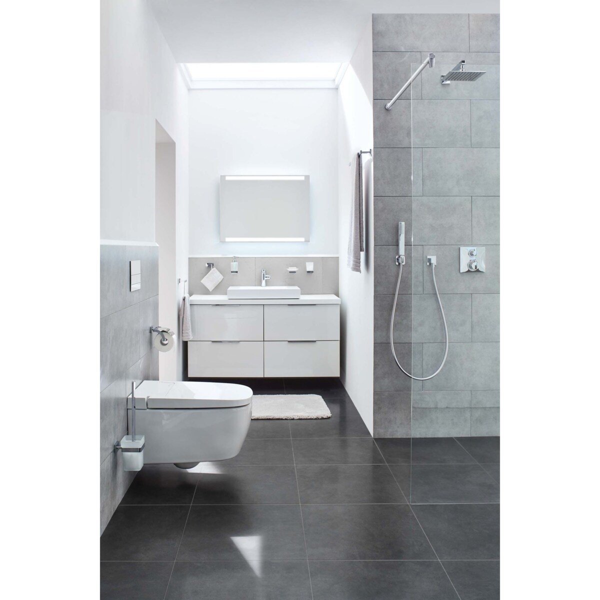 Kleine Wolke Meo Ścienny Kubek łazienkowy szkło mleczne