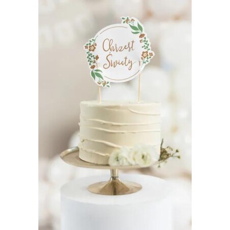 Topper na tort ''Chrzest Święty'',15x20 cm, mix