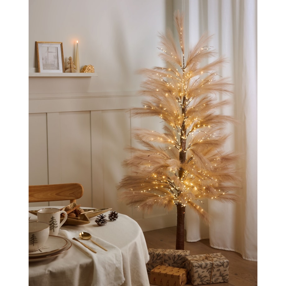 Dekoracja ogrodowa LED HAUGANES Choinka 190 cm Beżowy