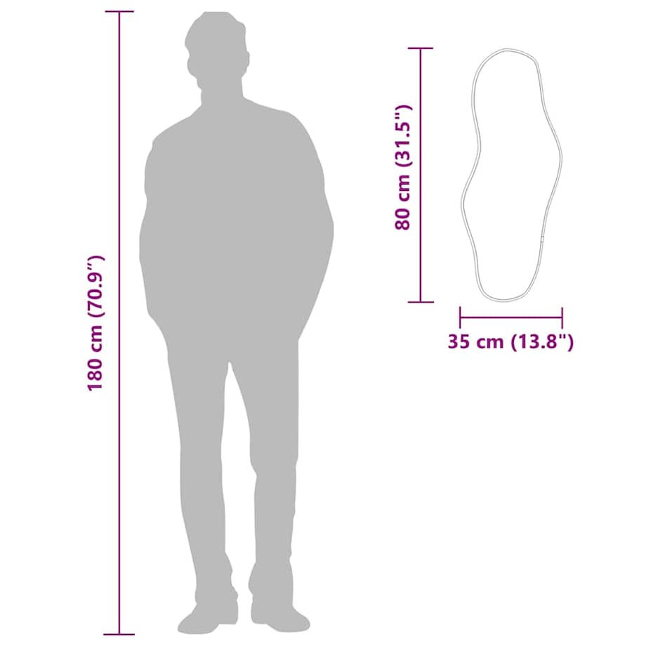 vidaXL Lustro ścienne, złote, 80x35 cm