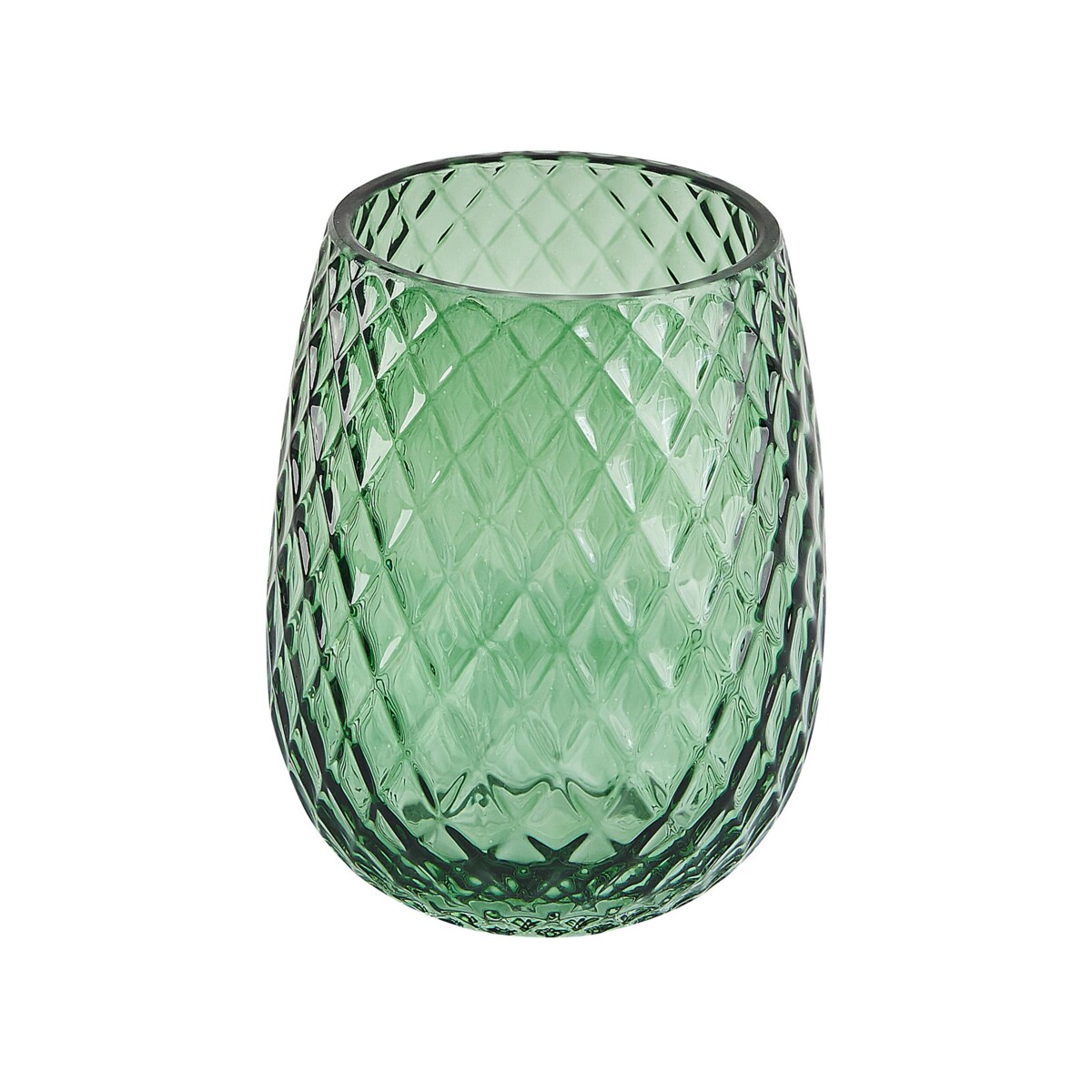 4-częściowy zestaw akcesoriów łazienkowych szklany zielony CANOA