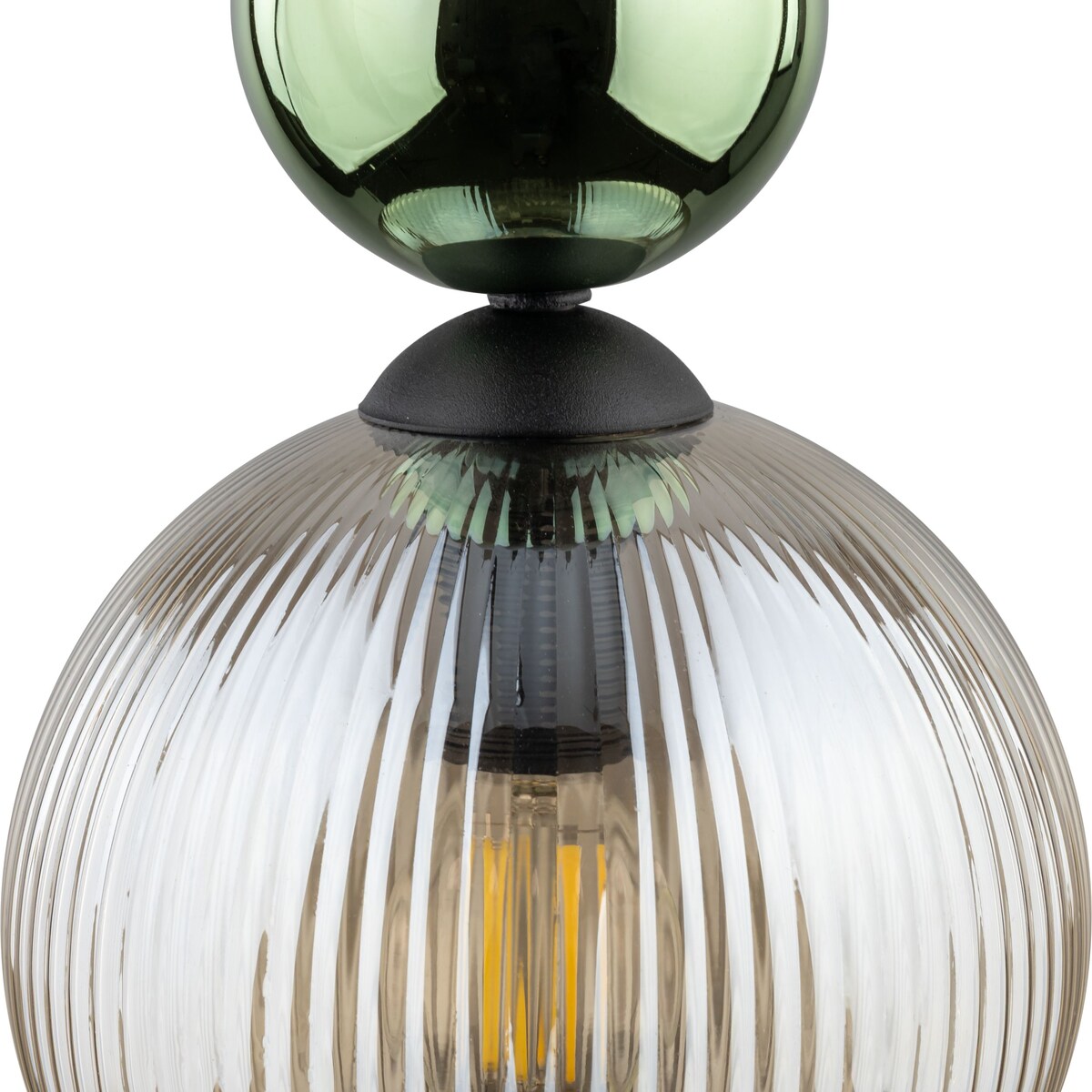 Lampa Wisząca SOPHIA Zielono-Bursztynowa Czarna, E14 LED do 10 W, Regulowana, TK Lighting