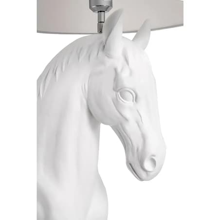 Stojąca lampa pokojowa HORSE M podłogowy koń z abażurem biały