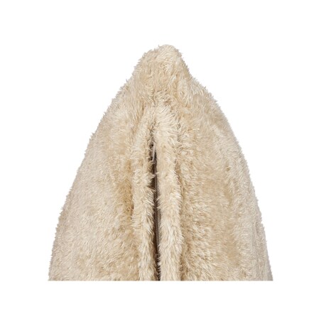 Poduszka dekoracyjna włochacz 45 x 45 cm beżowa PILEA