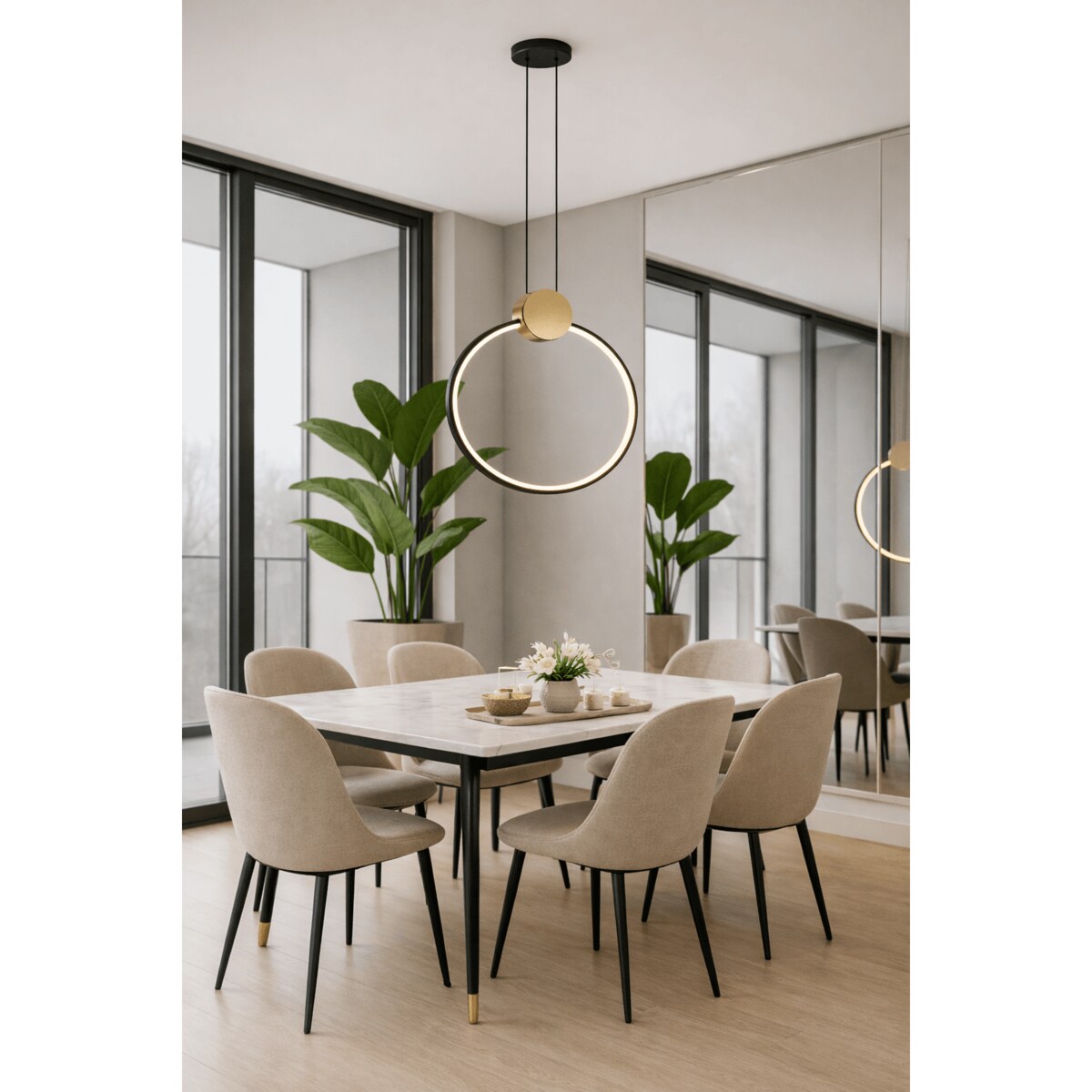 LAMPA WISZĄCA ZAFIRO L MOSIĄDZ CZERŃ