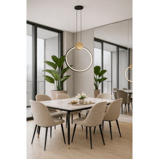 LAMPA WISZĄCA ZAFIRO L MOSIĄDZ CZERŃ