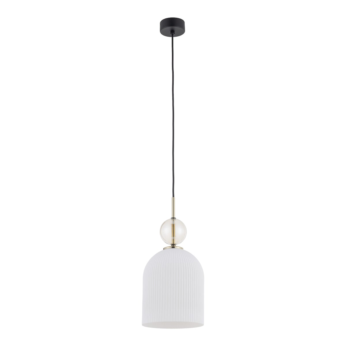 Lampa Wisząca Tk Lighting Sophia Big E27 Biały Klosz Koniakowa Kulka E27