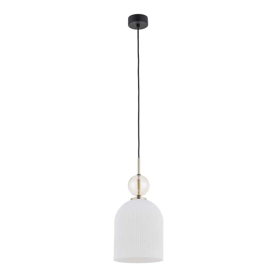 Lampa Wisząca Tk Lighting Sophia Big E27 Biały Klosz Koniakowa Kulka E27