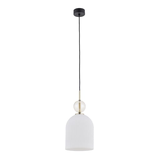 Lampa Wisząca Tk Lighting Sophia Big E27 Biały Klosz Koniakowa Kulka E27