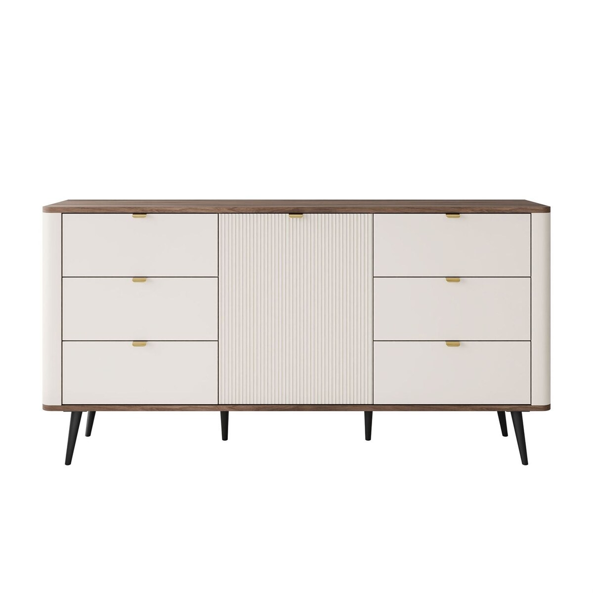 Komoda do przedpokoju AUTUMN 1D6S z sześcioma szufladami, kaszmir / orzech